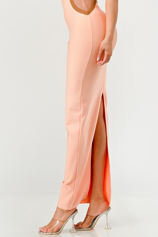 Peaches and Cream Infinity Bandage dress