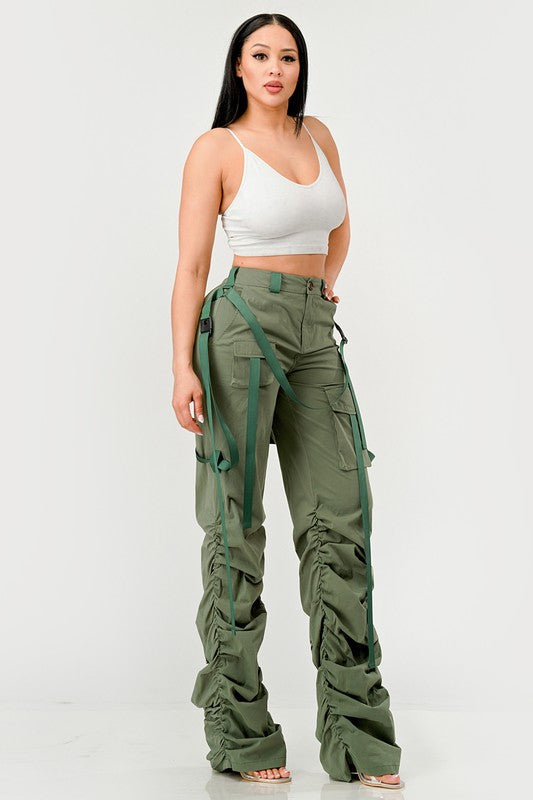 Ruched Utility Pants