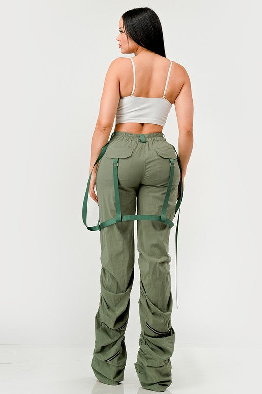 Ruched Utility Pants