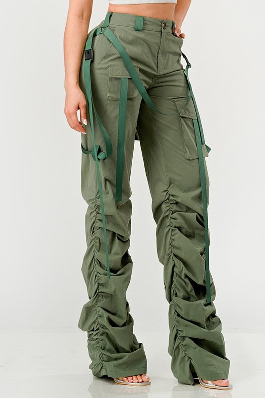 Ruched Utility Pants