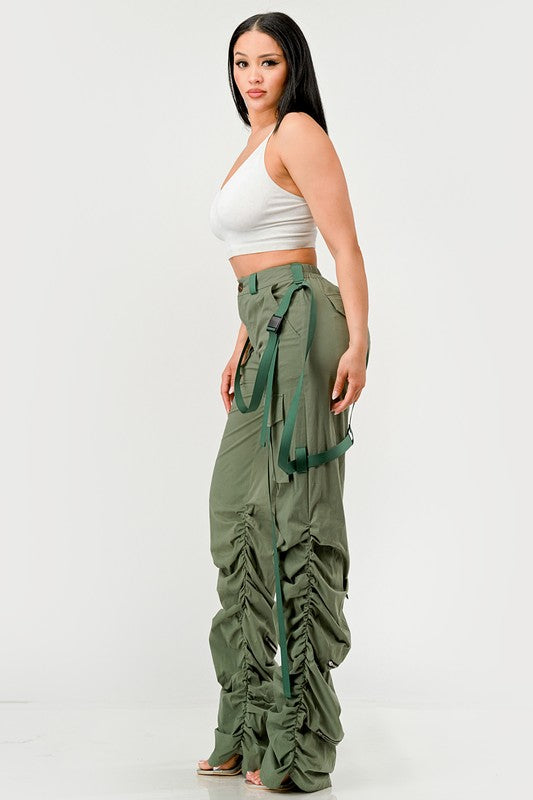 Ruched Utility Pants