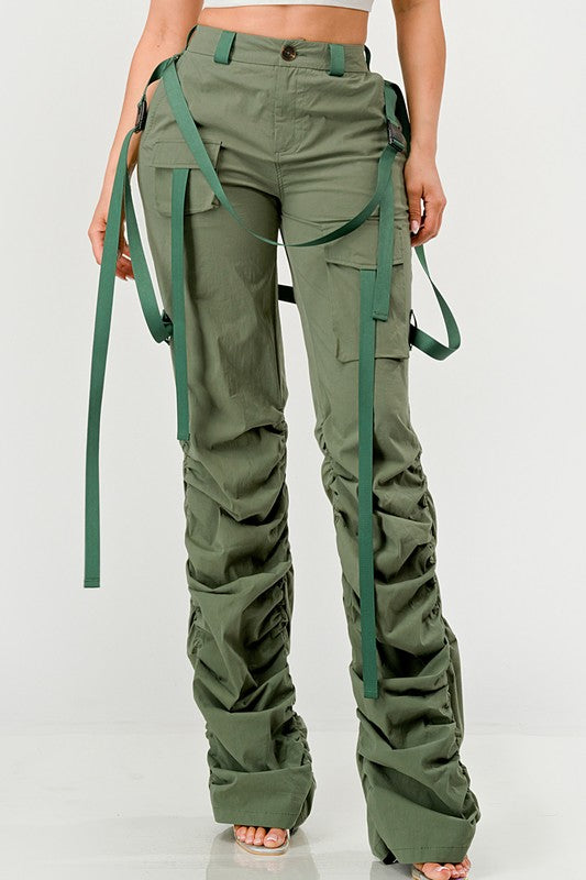 Ruched Utility Pants