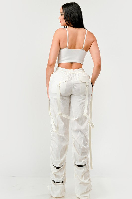 Ruched Utility Pants