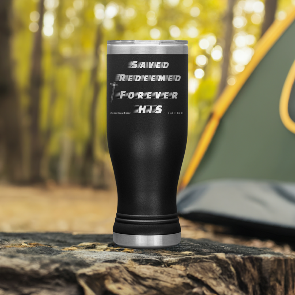 20oz BOHO double insulated tumbler - Saved, Redeemed
