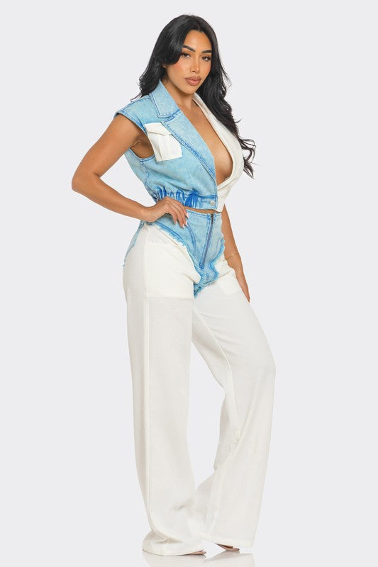 Denim Fused Set