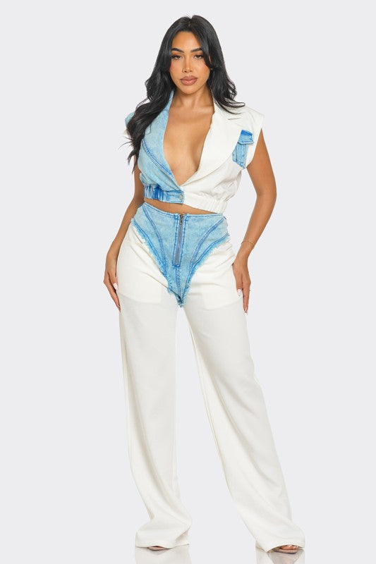 Denim Fused Set