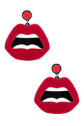 Acrylic Statement Lips Earrings Trendy Iconic Fashion Jewelry
