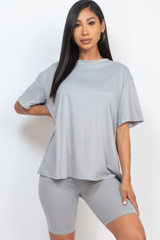 Loose Oversized Biker Set