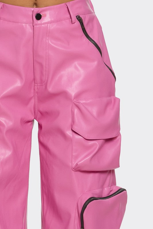 Pink Utility Cargo Pants