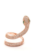 Adjustable Snake Ring Micro Pave CZ Stylish Statement Jewelry