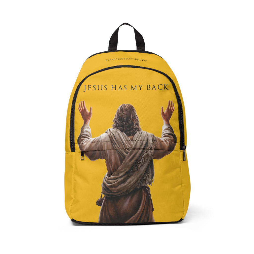 "Jesus Has My Back" Christian Backpack (Choose Yellow Shade))