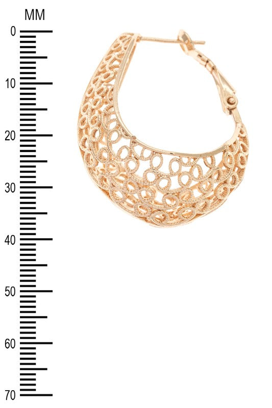 3D Laser Cut Hoop Earrings – Stylish Statement Jewelry