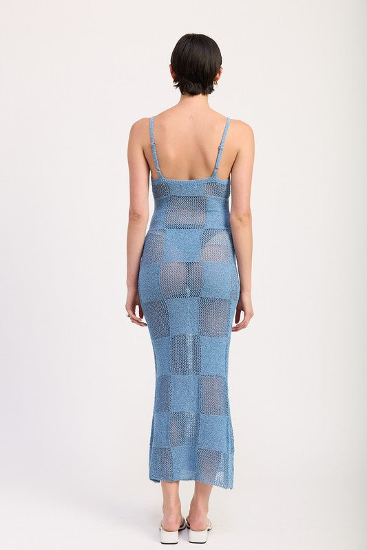 Contrast Maxi Dress
