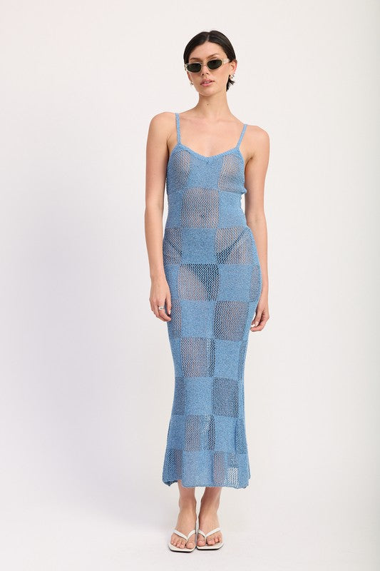Contrast Maxi Dress