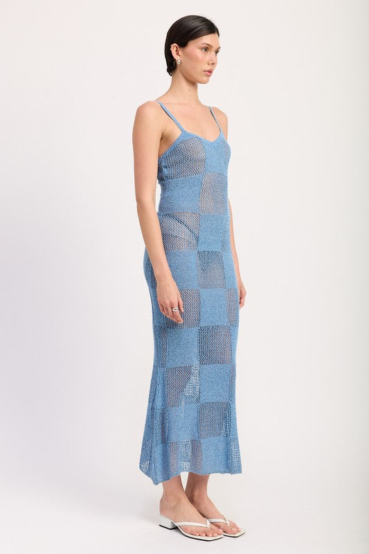 Contrast Maxi Dress