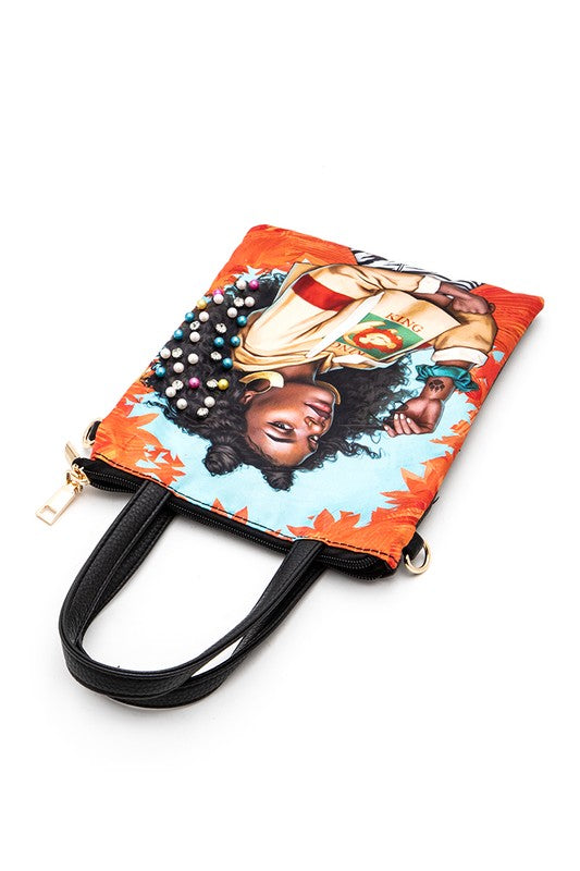 Cute Girl Bejeweled Convertible Crossbody Bag