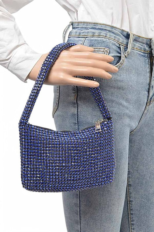 Rhinestone Iconic Soft Clutch Swing Bag