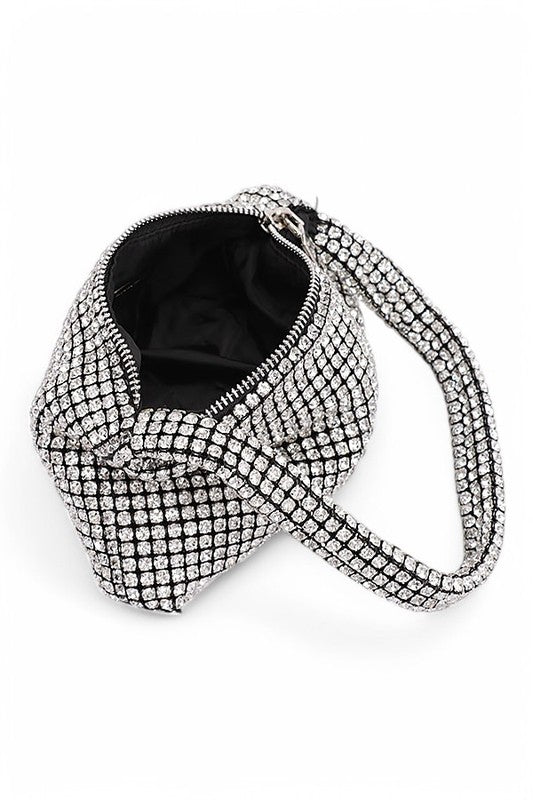 Rhinestone Iconic Soft Clutch Swing Bag