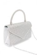 Rhinestone Top Handle Statement Clutch Bag
