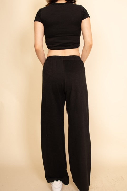 Relaxed Wide-Leg Pants Set