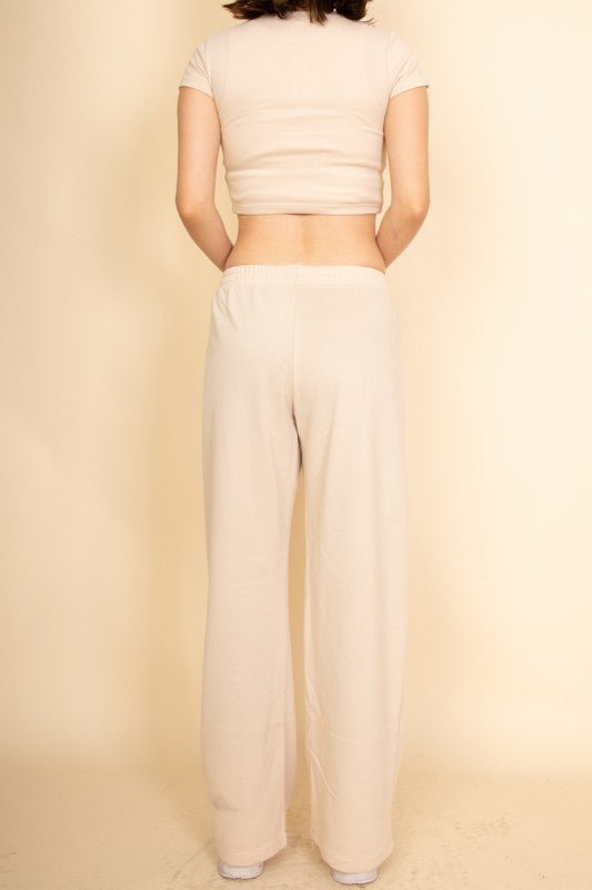 Relaxed Wide-Leg Pants Set