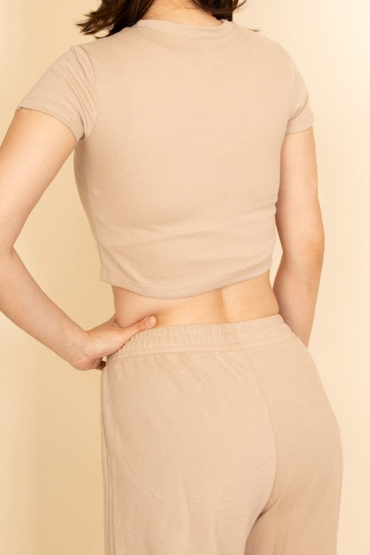 Relaxed Wide-Leg Pants Set