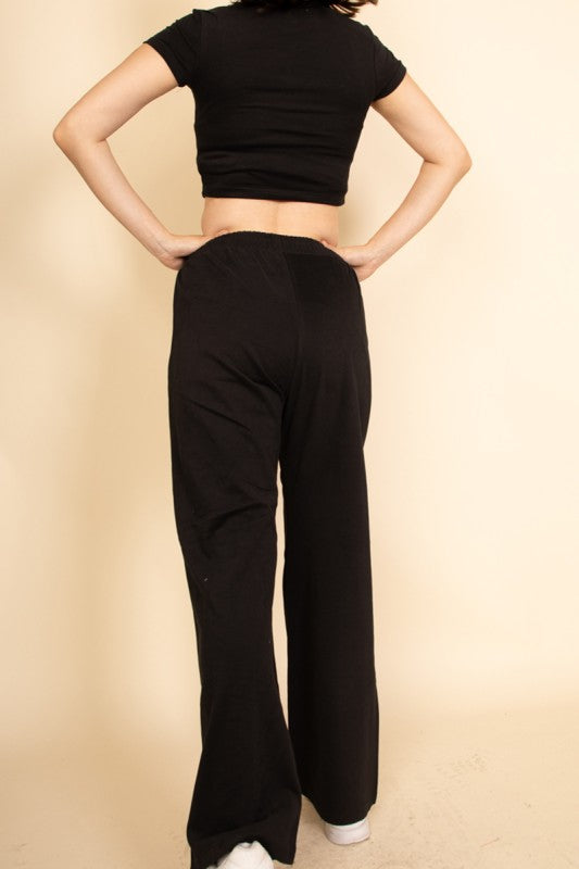 Relaxed Wide-Leg Pants Set