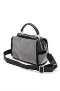 Rhinestone Studs Top Handle Fashion Bag