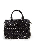 Rhinestone Studded Top Handle Boston Bag