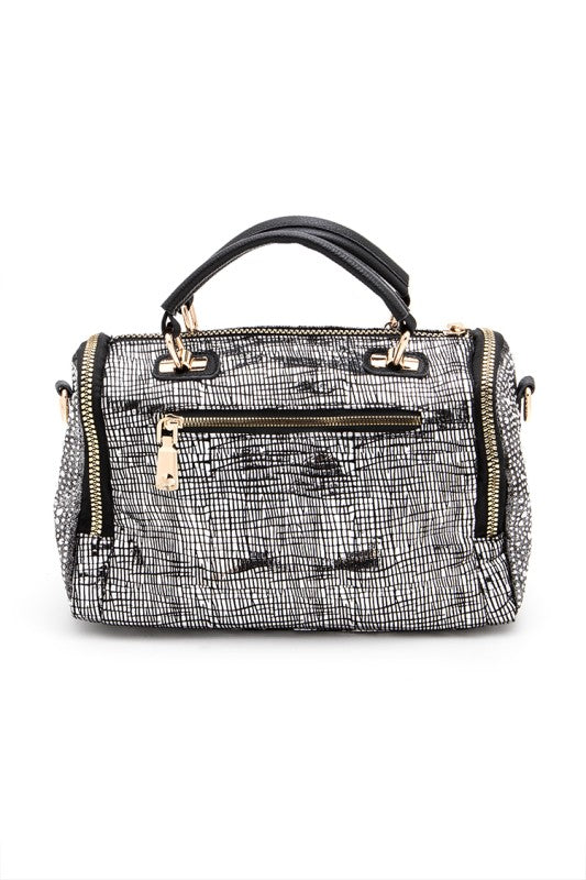 Rhinestone Metallic Gym Bag