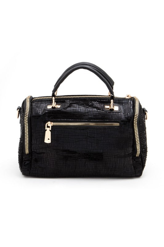 Rhinestone Metallic Gym Bag