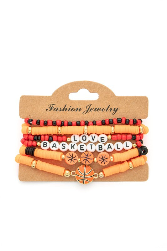 Basketball Bracelet Set Trendy Fashion Jewelry Accessory