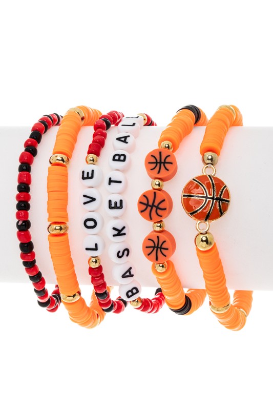 Basketball Bracelet Set Trendy Fashion Jewelry Accessory