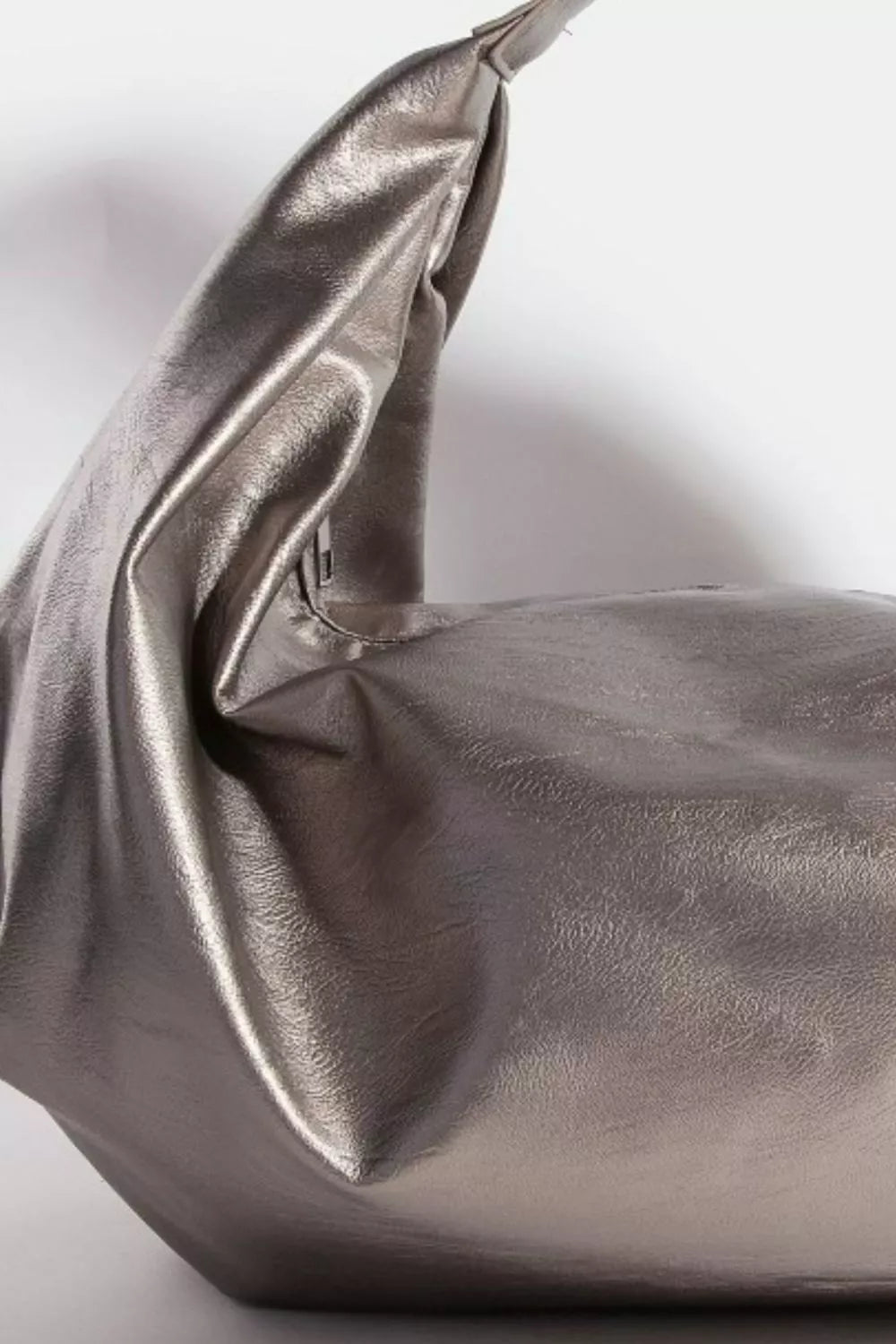 Simple Faux Leather Hobo Shoulder Bag