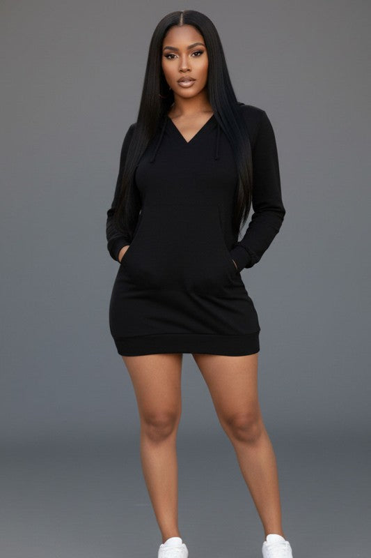 French Terry Hoodie Dress