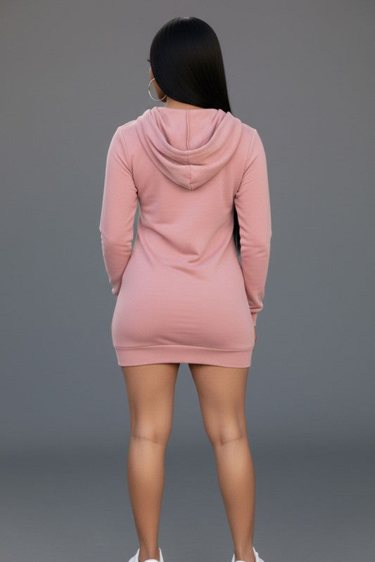 French Terry Hoodie Dress