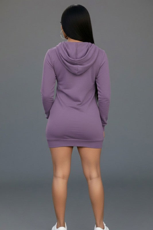 French Terry Hoodie Dress