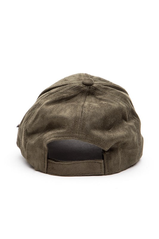 Crystal Beaded Ultra Suede Fashion Cap