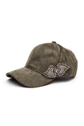 Crystal Beaded Ultra Suede Fashion Cap
