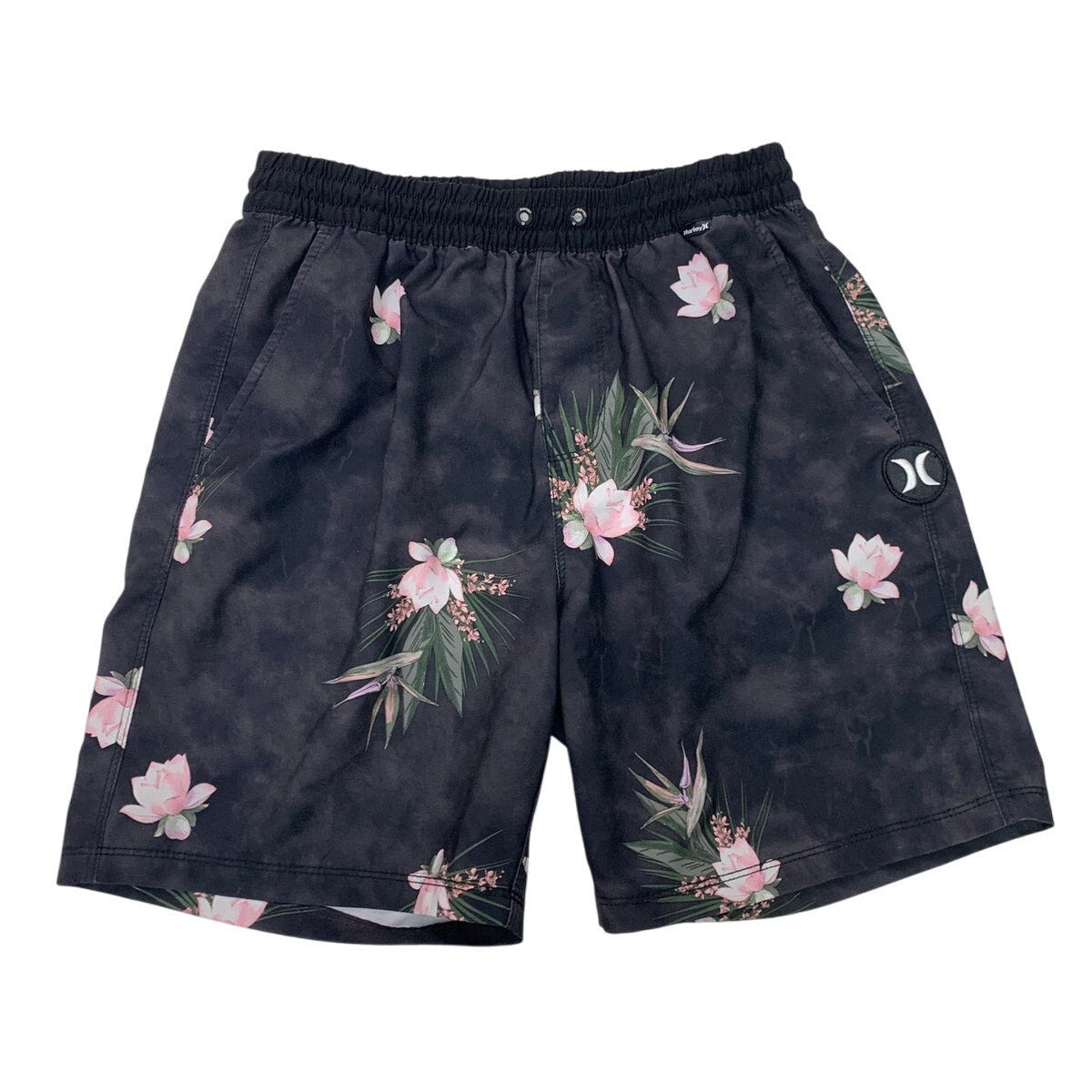 Hurley Mens Medium Drawstring Swim Trunks Webbed Pocket Board Shorts
