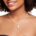 Football Necklace Matte Silver Stylish Statement Jewelry Accessory