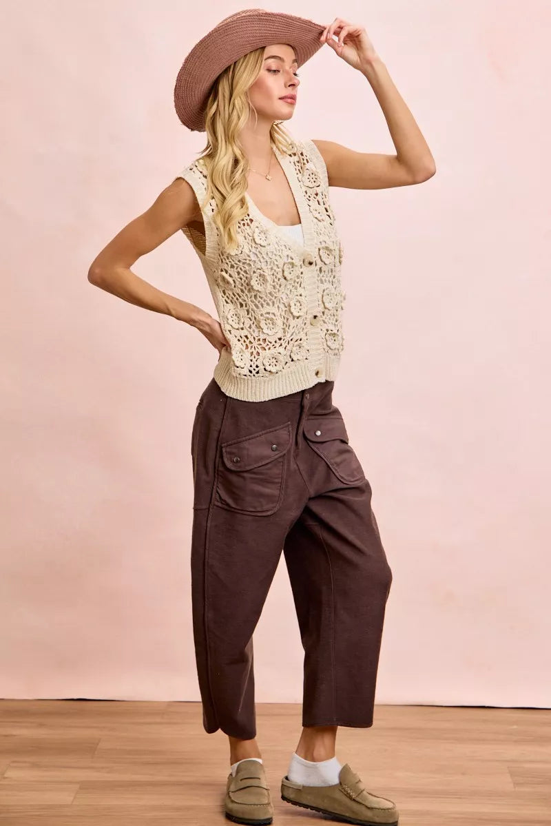 Washed Terry Pants with Pockets