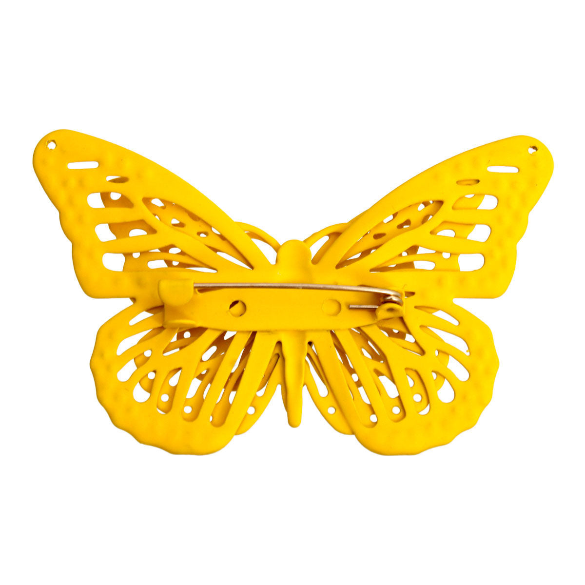 Statement Butterfly Brooch Yellow 3D Stylish Fashion Jewelry Accessory