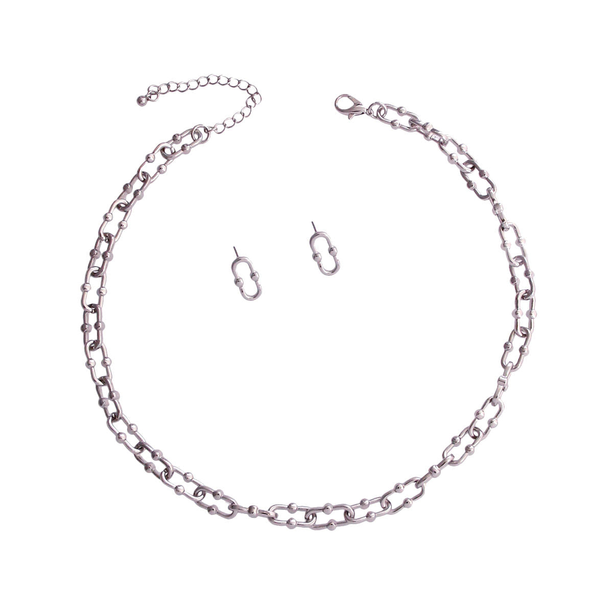 Anchor Chain Necklace Silver Metal Stylish Fashion Jewelry Accessory
