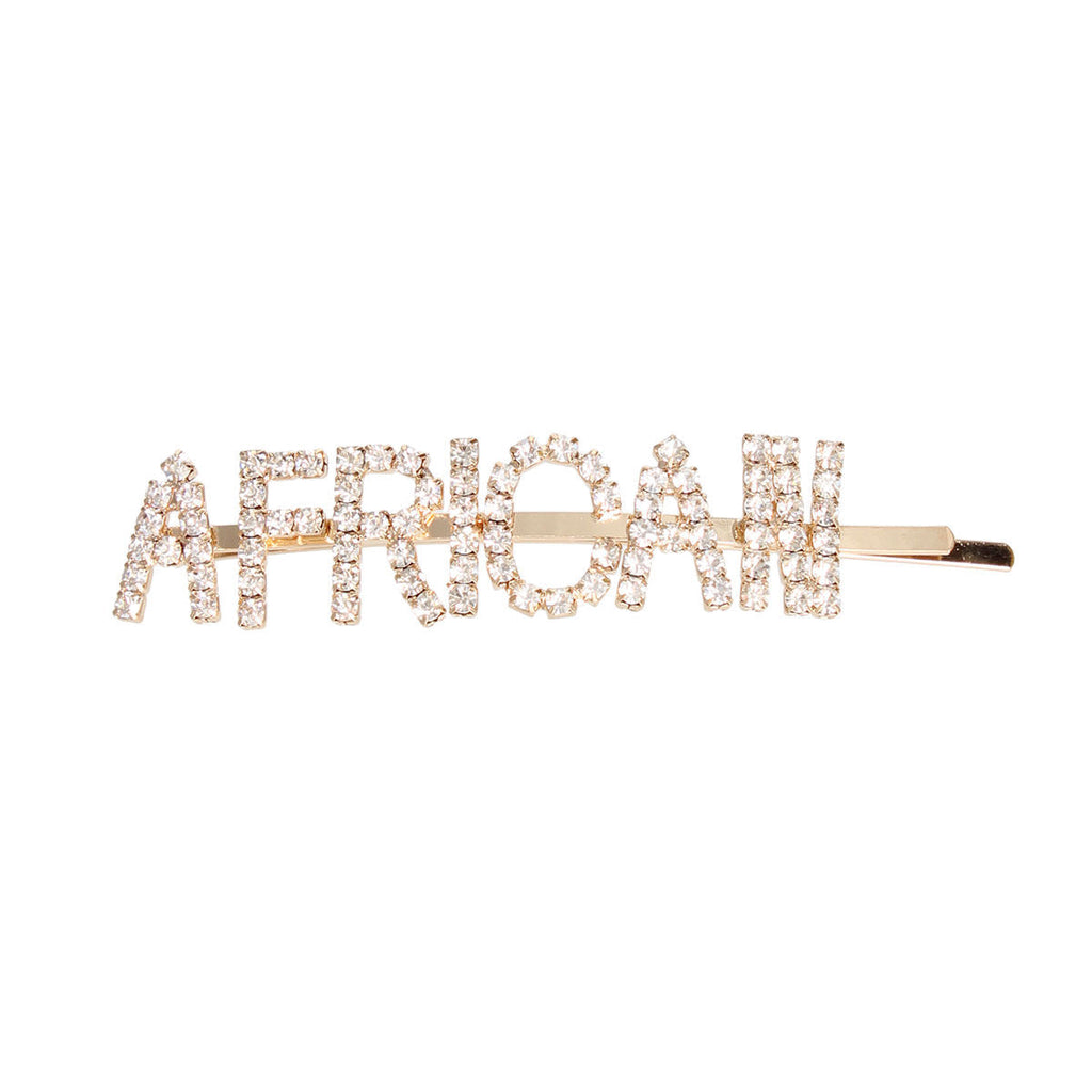 Hair Pin Gold African Sparkle Stylish Statement Accessory