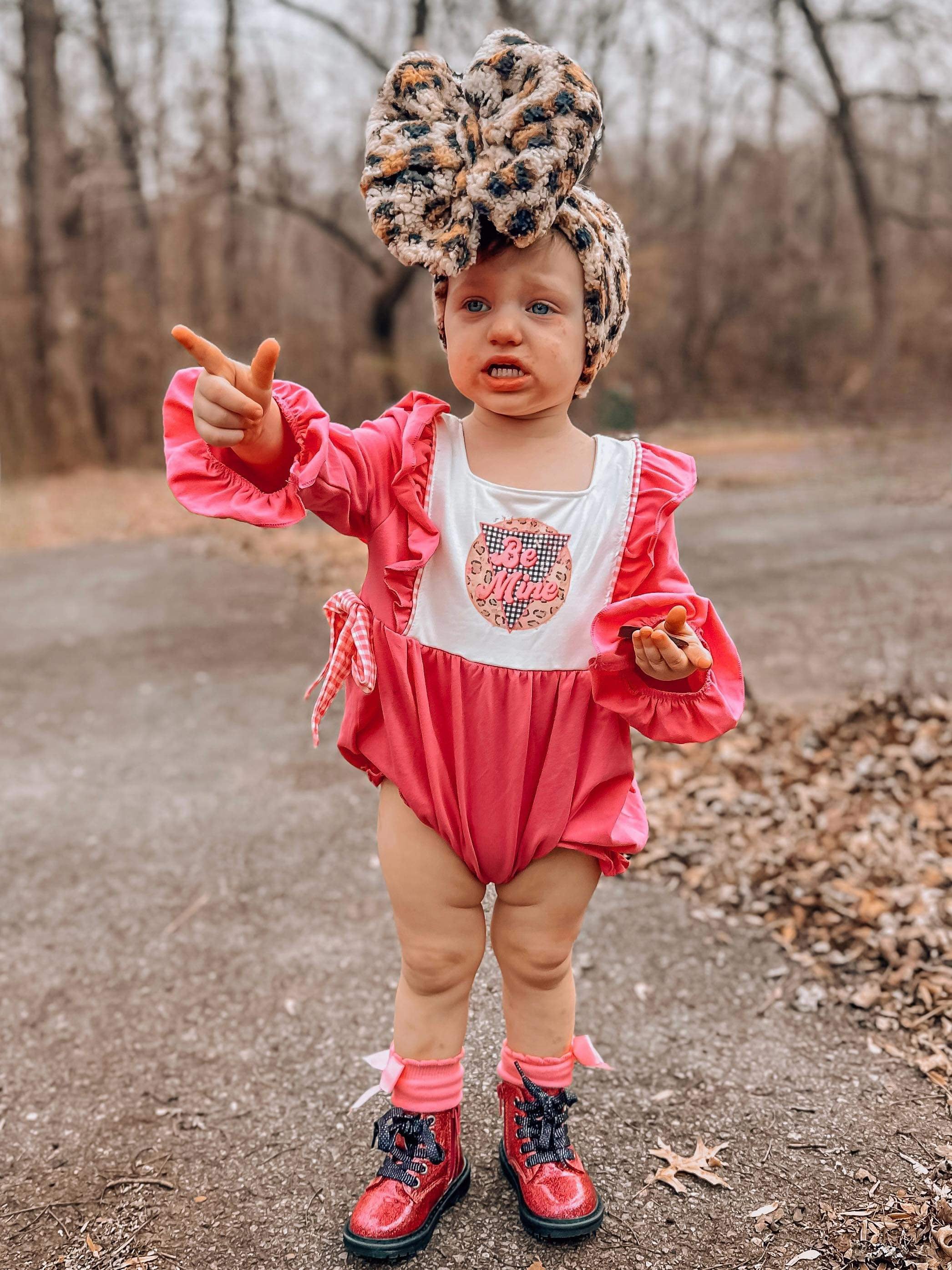 Be mine pink romper