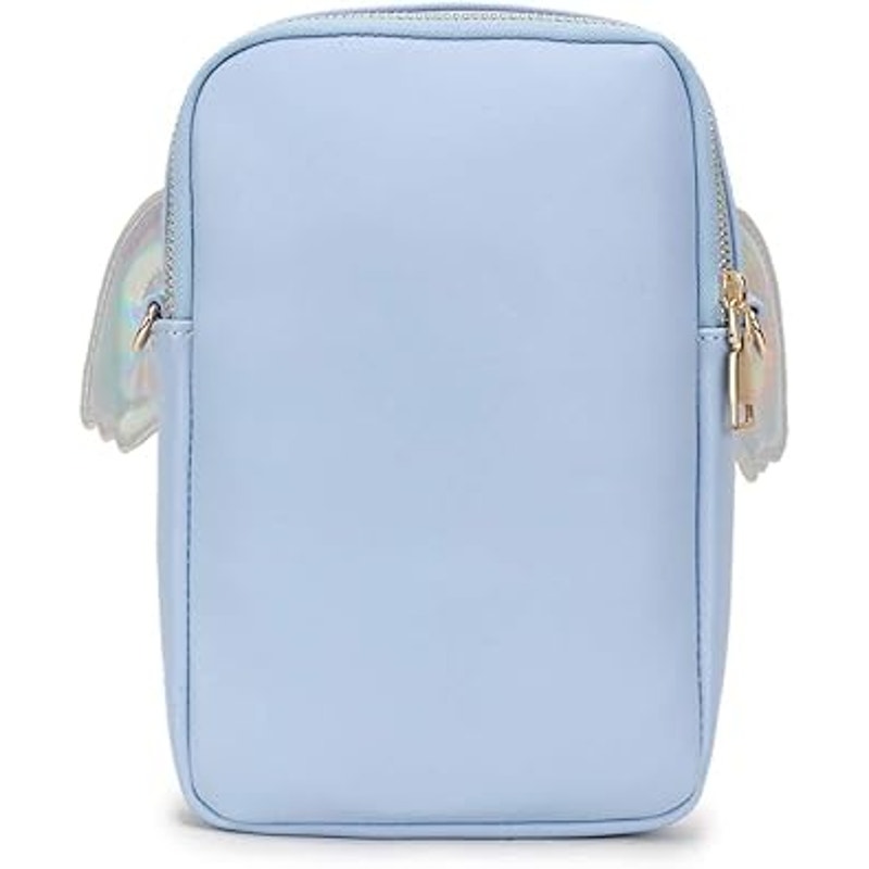 Engoinin Game Over Gamer Themed Blue Rainbow Wings Chain Crossbody Bag Purse