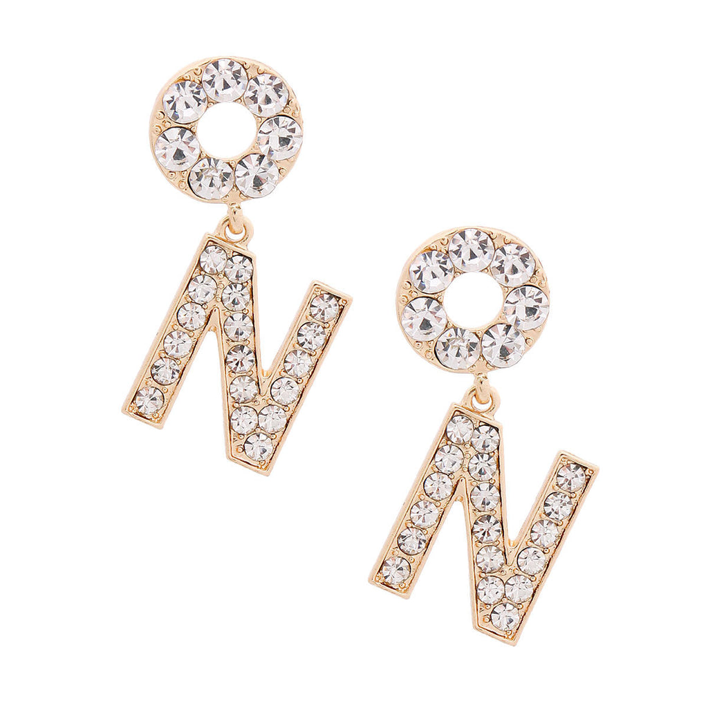 Dangling J Earrings Dripping in Gold Stylish Statement Jewelry