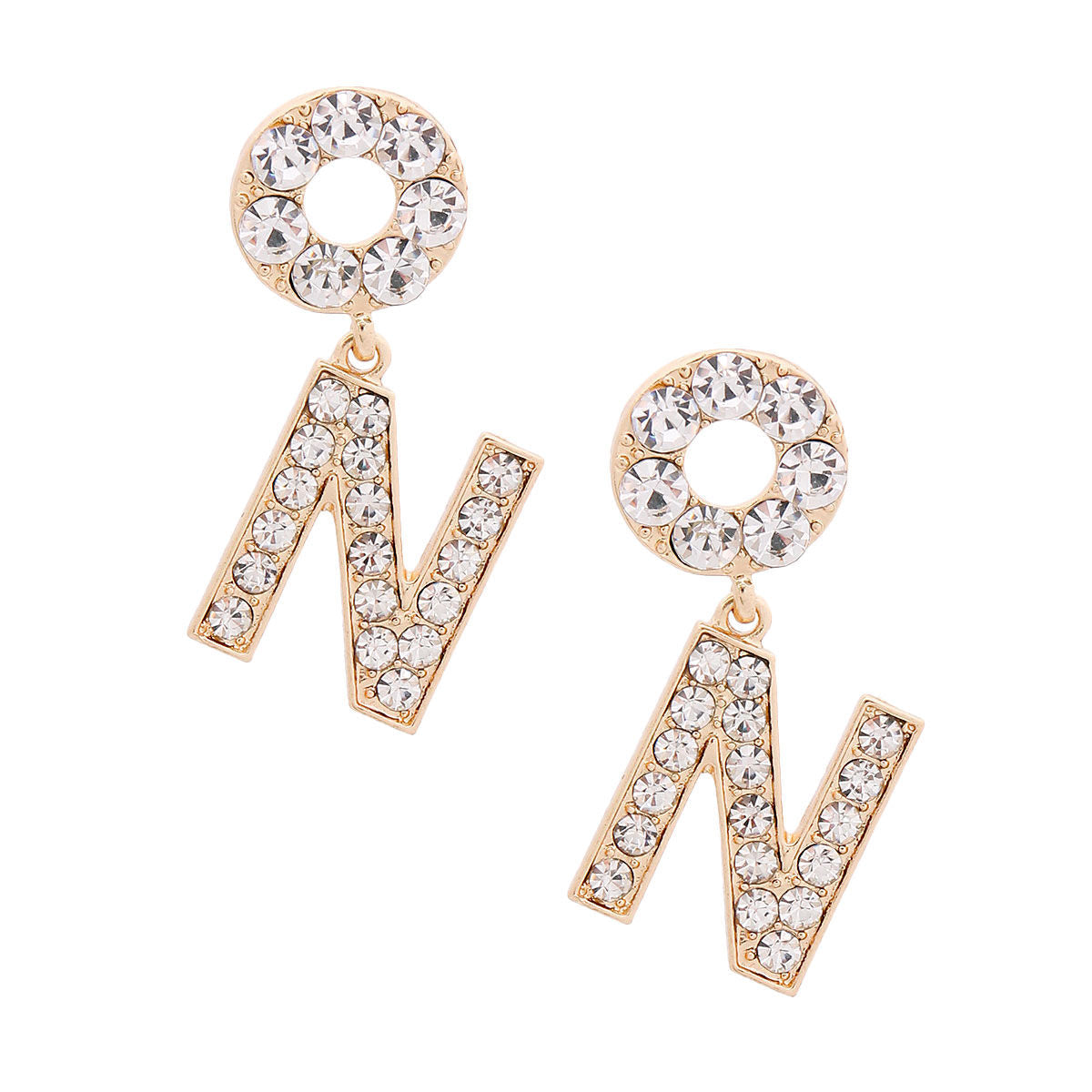 Dangling J Earrings Dripping in Gold Stylish Statement Jewelry