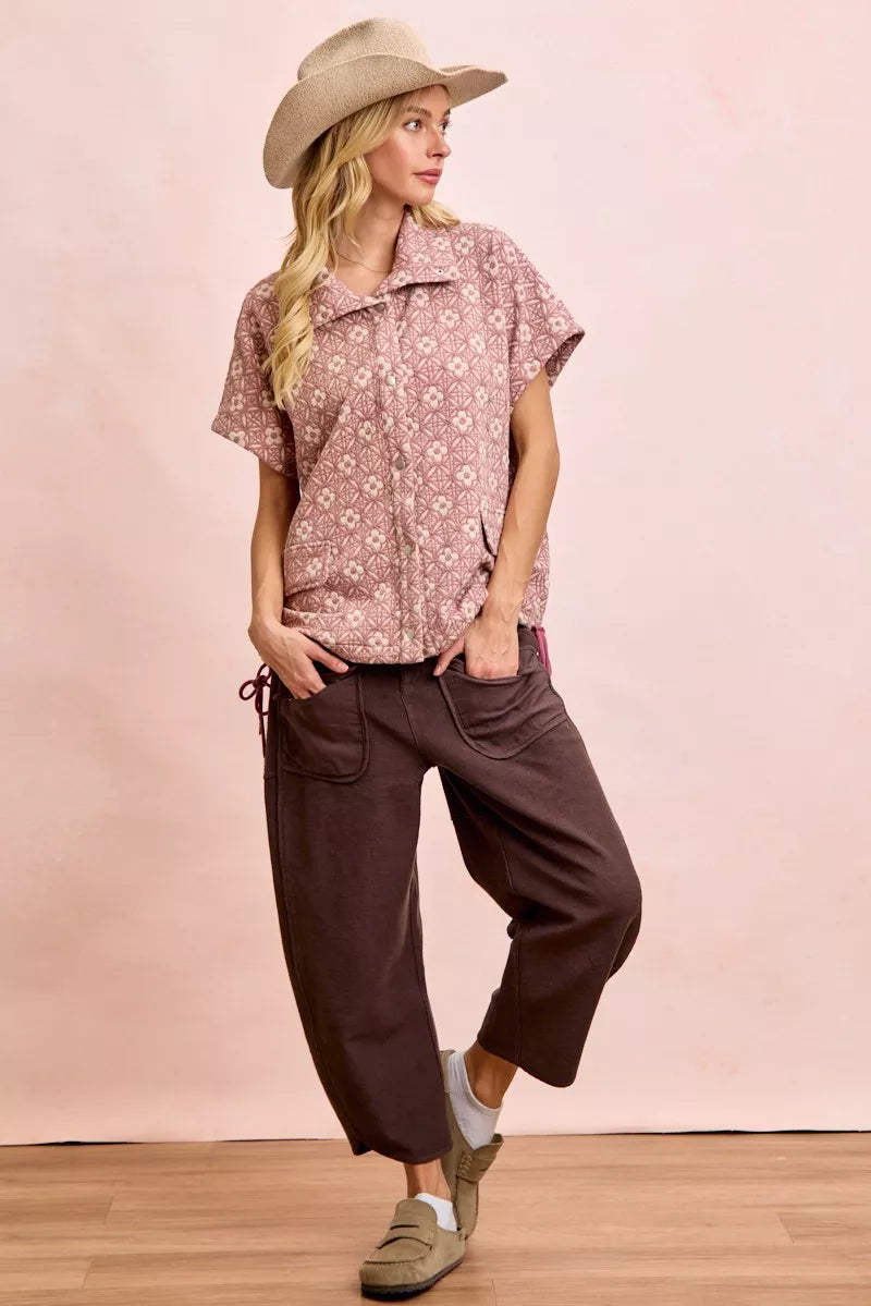 Washed Terry Pants with Pockets